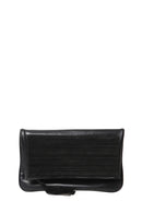 Women's Black Leather Clutch | Derimod