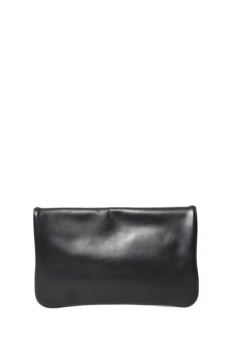 Women's Black Leather Clutch