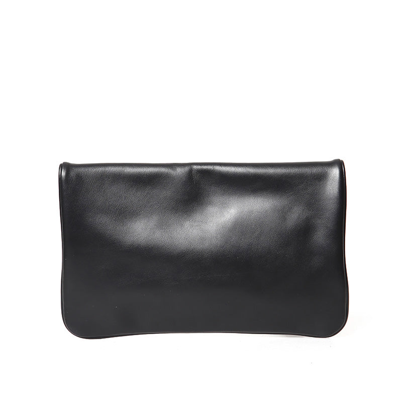 Women's Black Leather Clutch