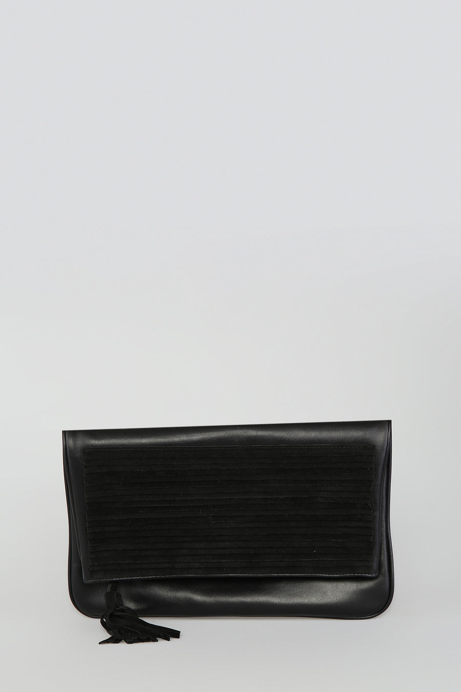 Women's Black Leather Clutch