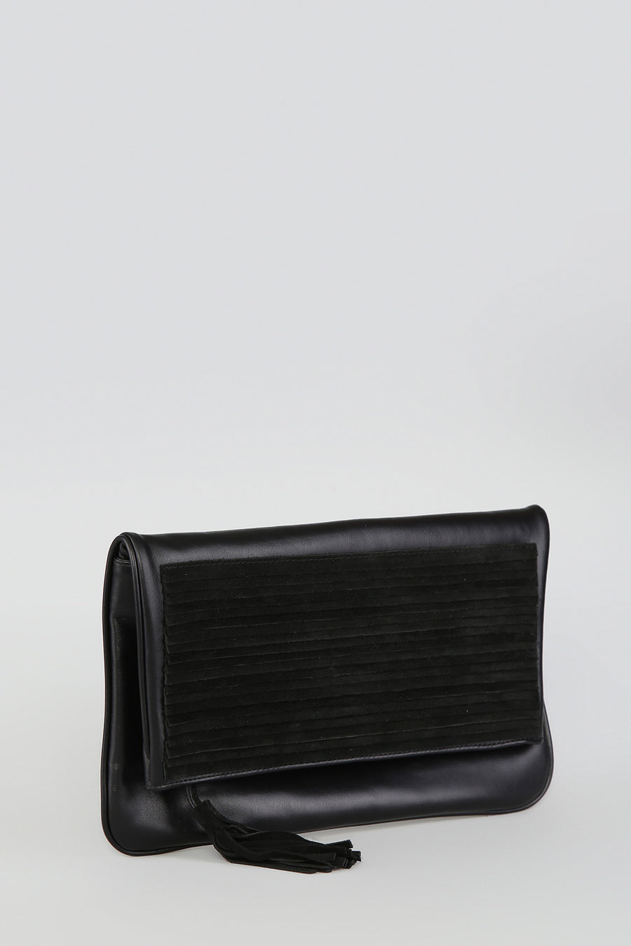 Women's Black Leather Clutch