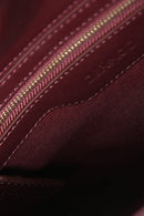 Women's Burgundy Leather Clutch | Derimod