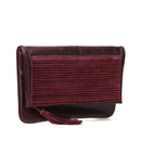 Women's Burgundy Leather Clutch | Derimod