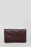 Women's Burgundy Leather Clutch | Derimod