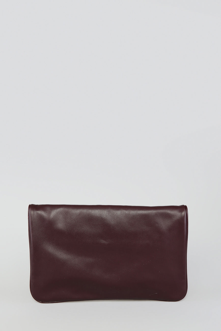 Women's Burgundy Leather Clutch