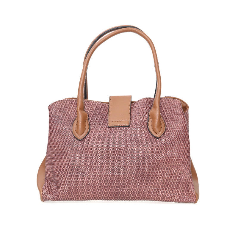 Women's Tan Synthetic Leather Shoulder Bag