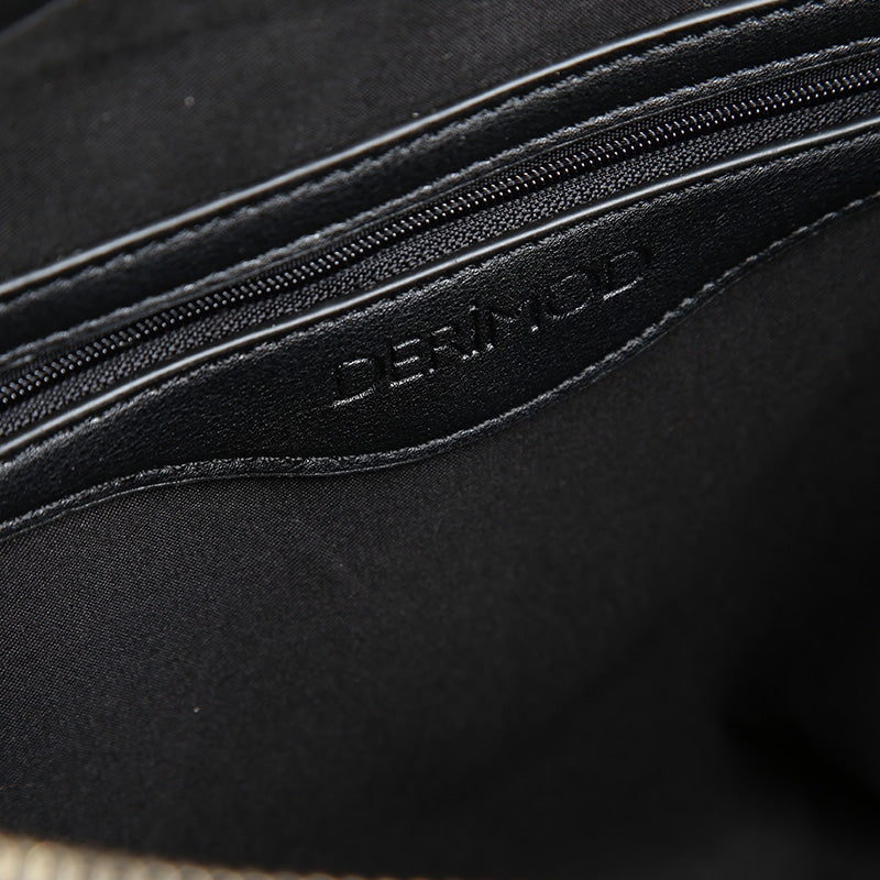 Women's Black Synthetic Leather Shoulder Bag