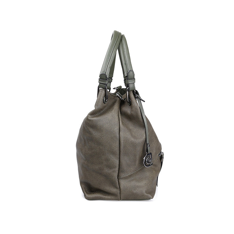 Women's Green Synthetic Leather Shoulder Bag