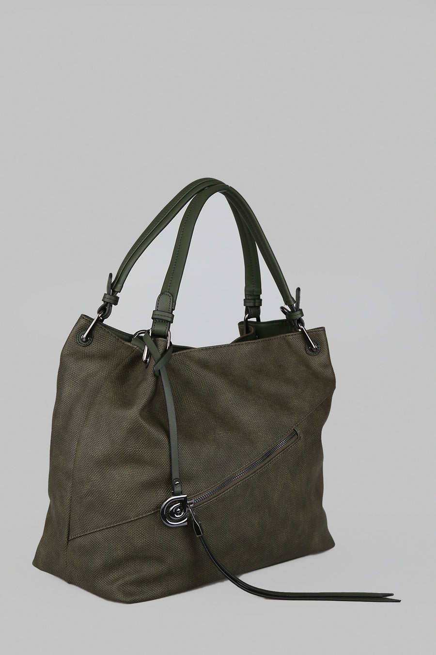 Women's Green Synthetic Leather Shoulder Bag