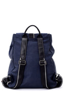 Women's Navy Blue Synthetic Leather Backpack | Derimod