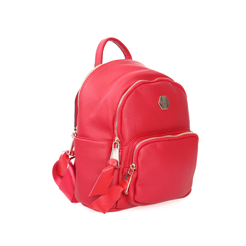 Women's Red Synthetic Leather Bag