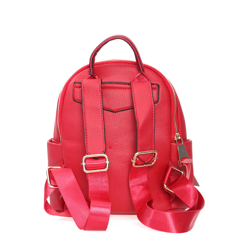 Women's Red Synthetic Leather Bag