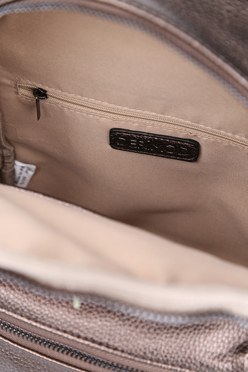 Women's Gray Synthetic Leather Bag