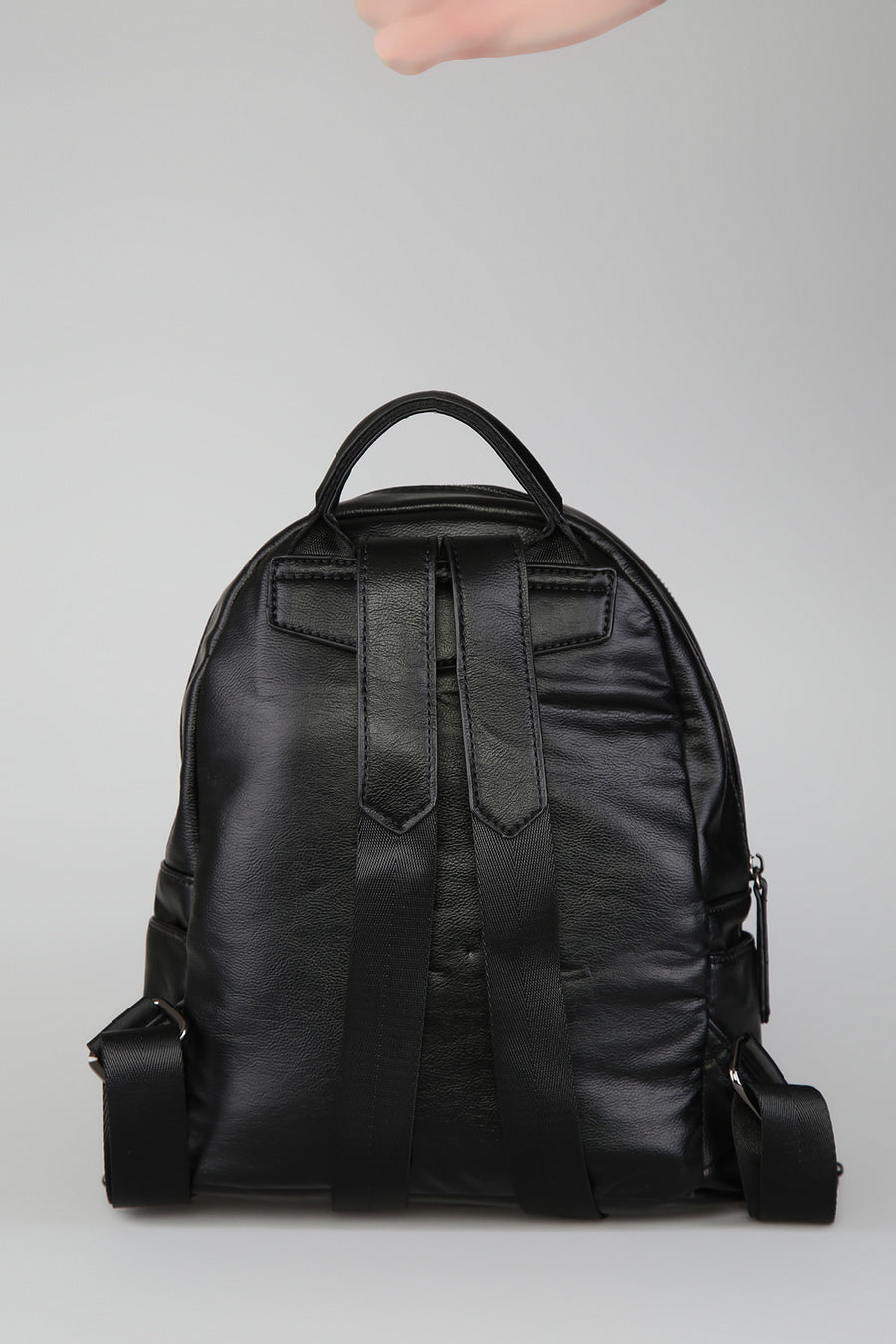 Women's Black Synthetic Leather Bag