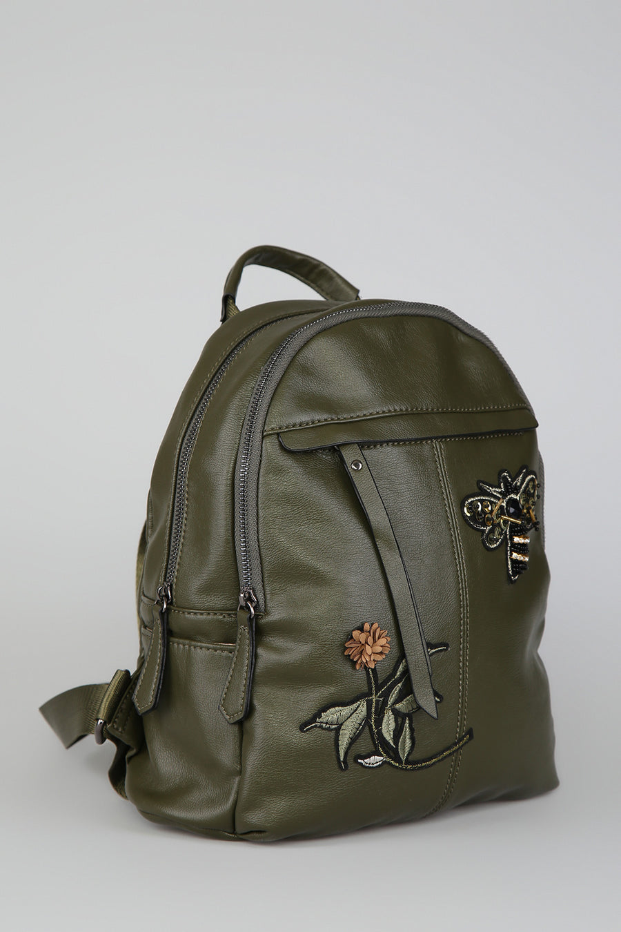 Women's Camel Synthetic Leather Bag
