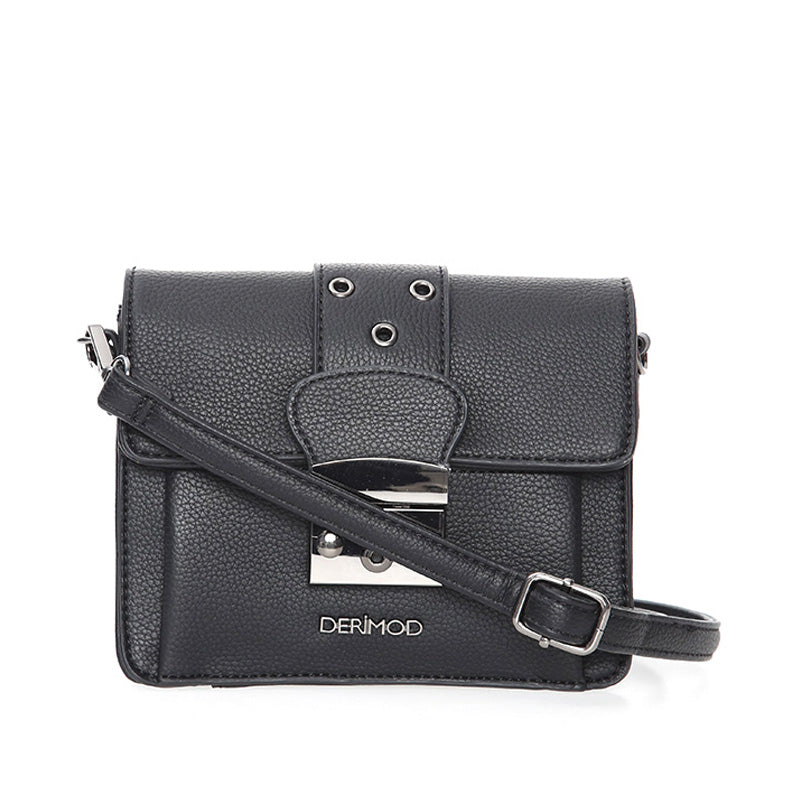 Women's Black Synthetic Leather Crossbody Bag 17WBD2604FT | Derimod