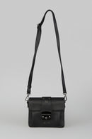 Women's Black Synthetic Leather Crossbody Bag | Derimod
