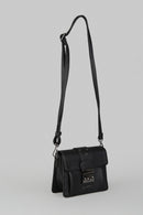 Women's Black Synthetic Leather Crossbody Bag | Derimod
