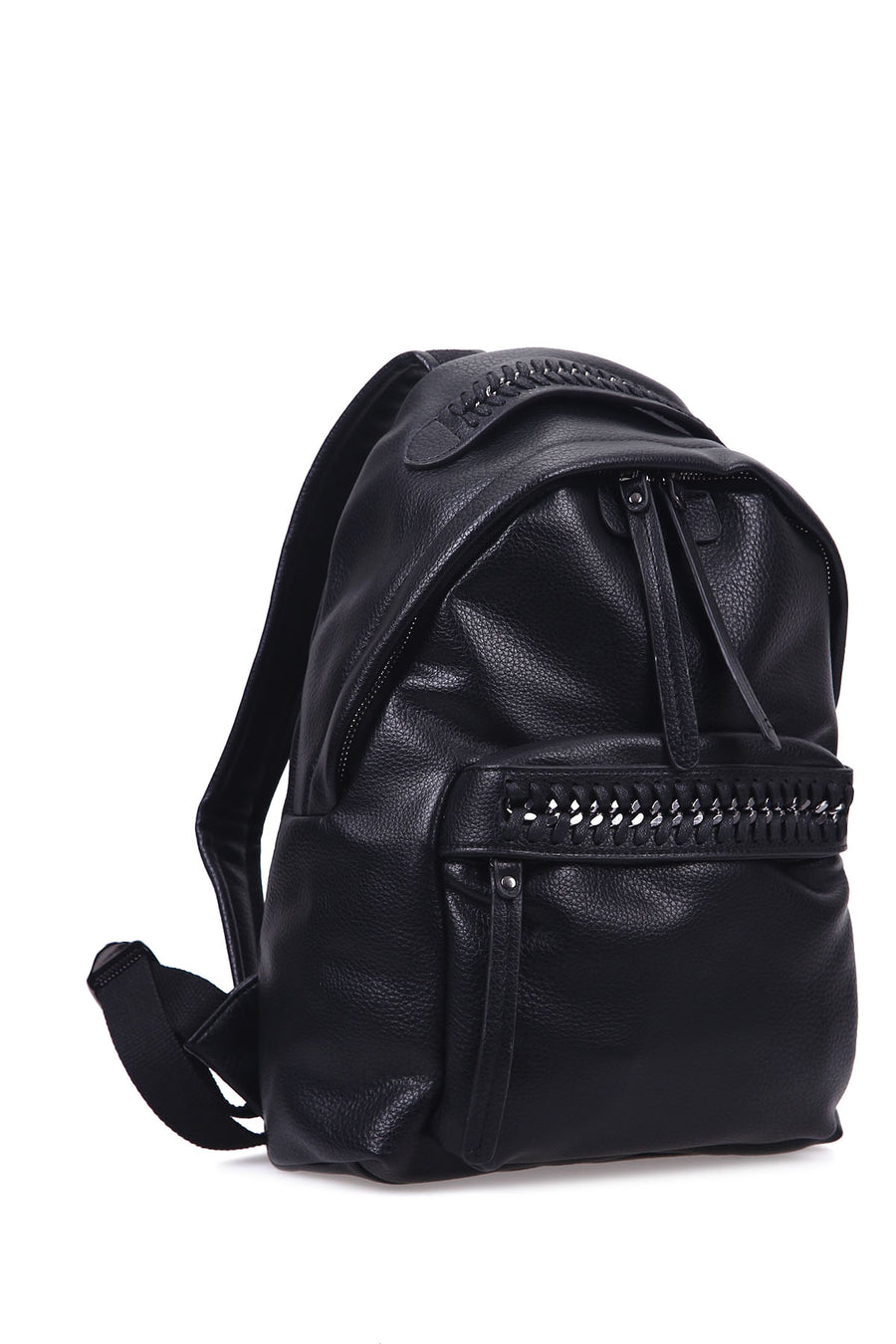 Women's Black Synthetic Leather Crossbody Bag