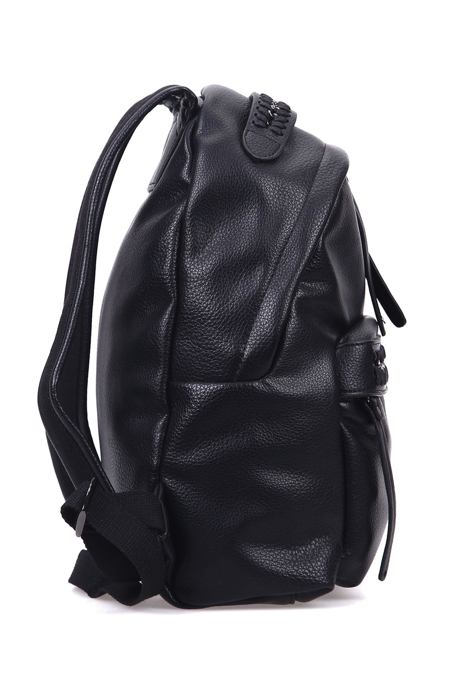 Women's Black Synthetic Leather Crossbody Bag