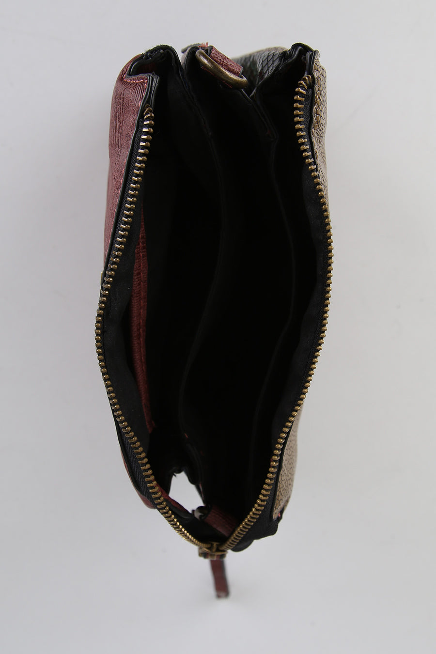 Women's Red Synthetic Leather Crossbody Bag