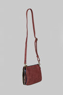 Women's Red Synthetic Leather Crossbody Bag | Derimod
