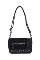 Women's Black Synthetic Leather Crossbody Bag | Derimod