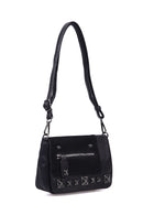 Women's Black Synthetic Leather Crossbody Bag | Derimod