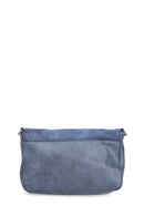 Women's Blue Synthetic Leather Crossbody Bag | Derimod