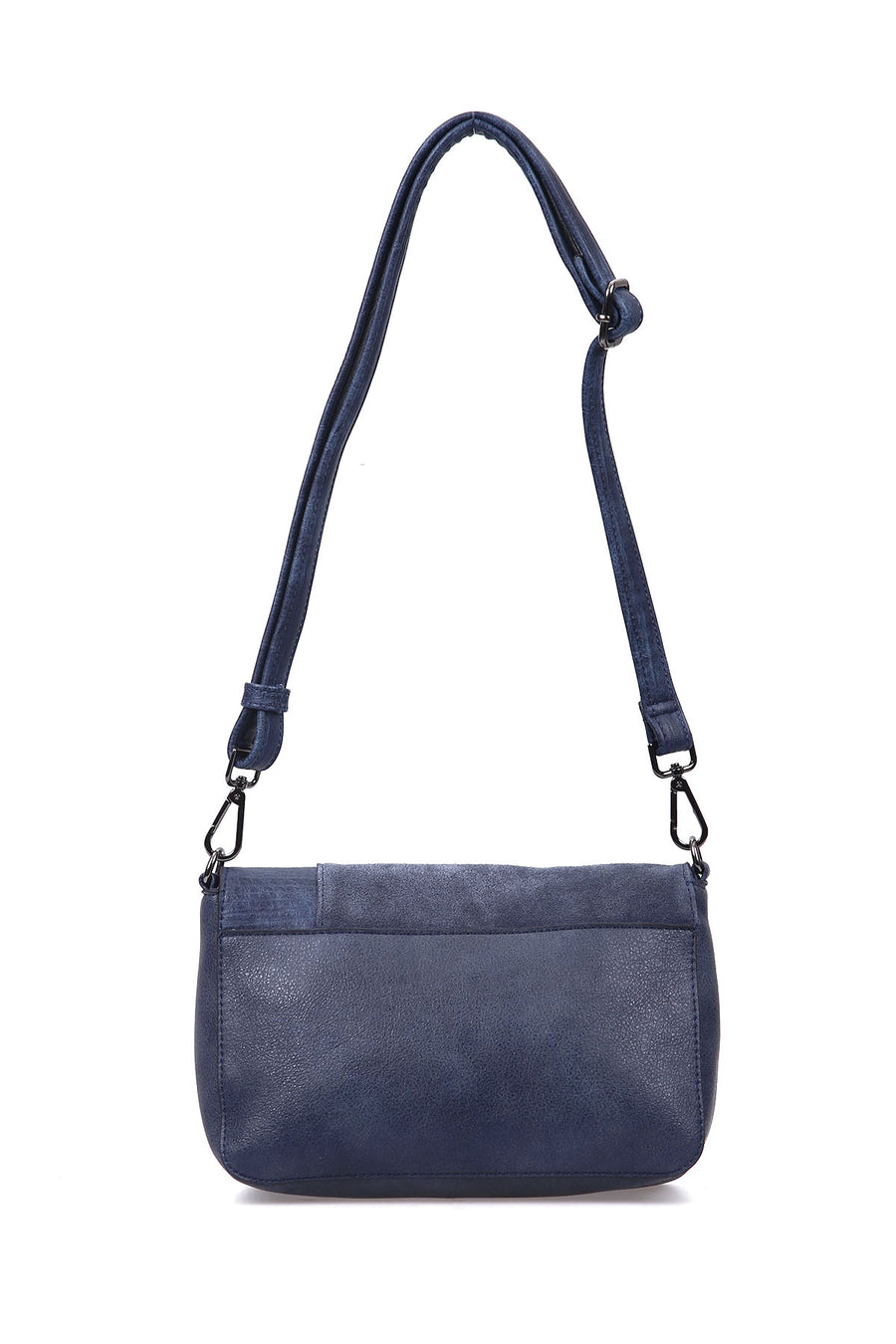 Women's Blue Synthetic Leather Crossbody Bag