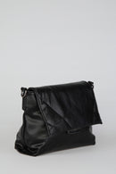 Women's Black Synthetic Leather Crossbody Bag | Derimod