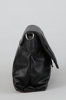 Women's Black Synthetic Leather Crossbody Bag | Derimod