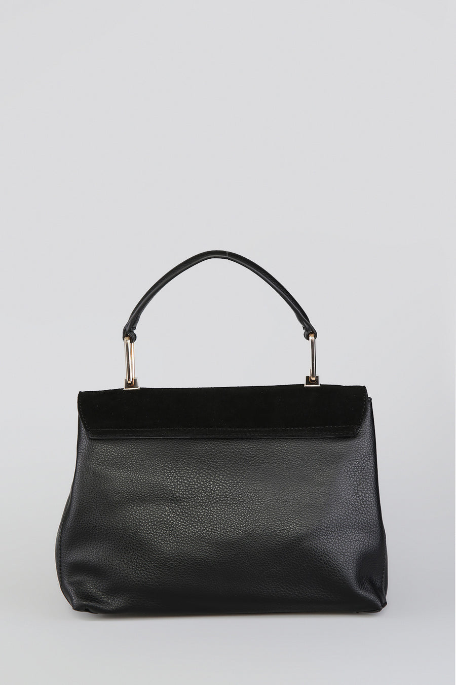 Women's Black Synthetic Leather Shoulder Bag