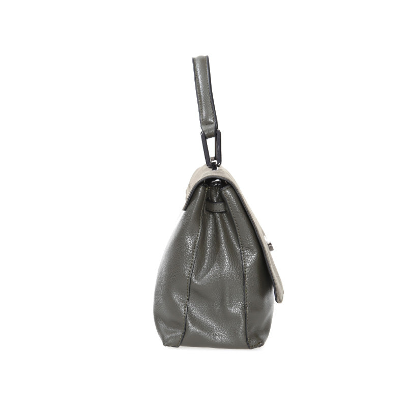 Women's Green Synthetic Leather Shoulder Bag