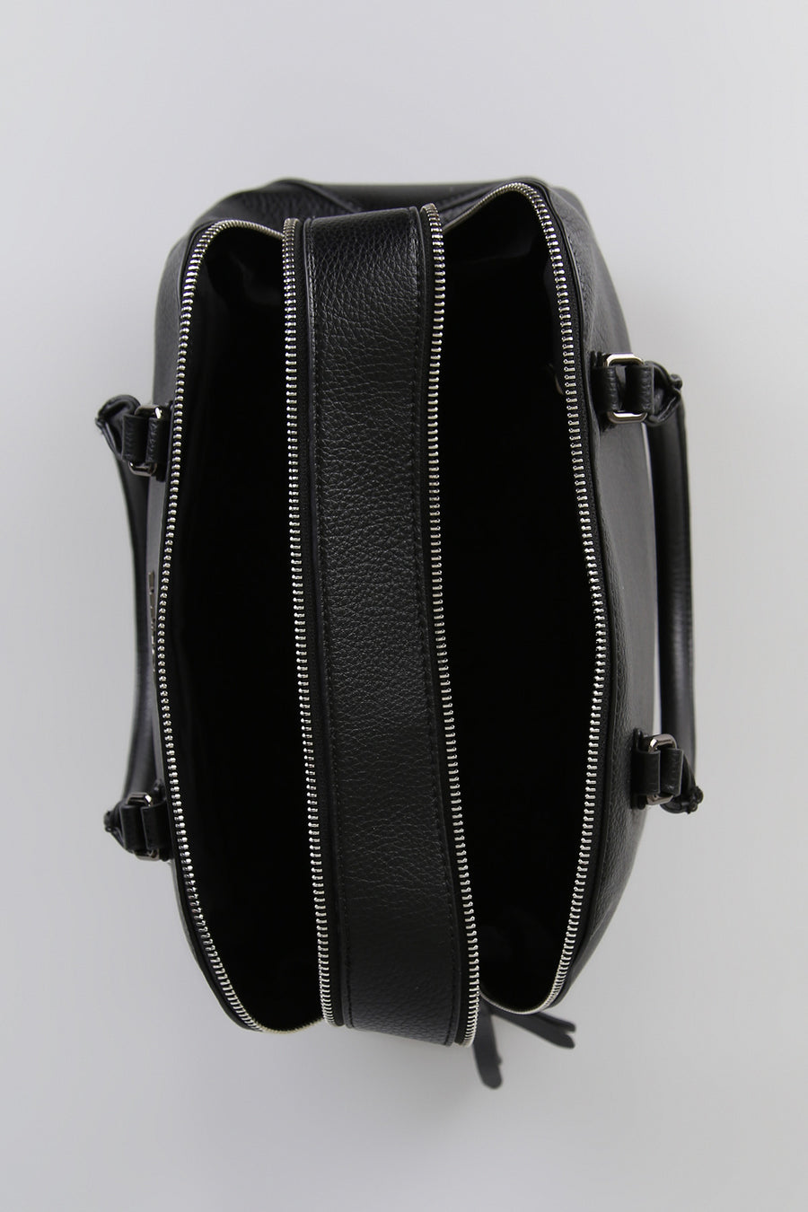 Women's Black Synthetic Leather Bag