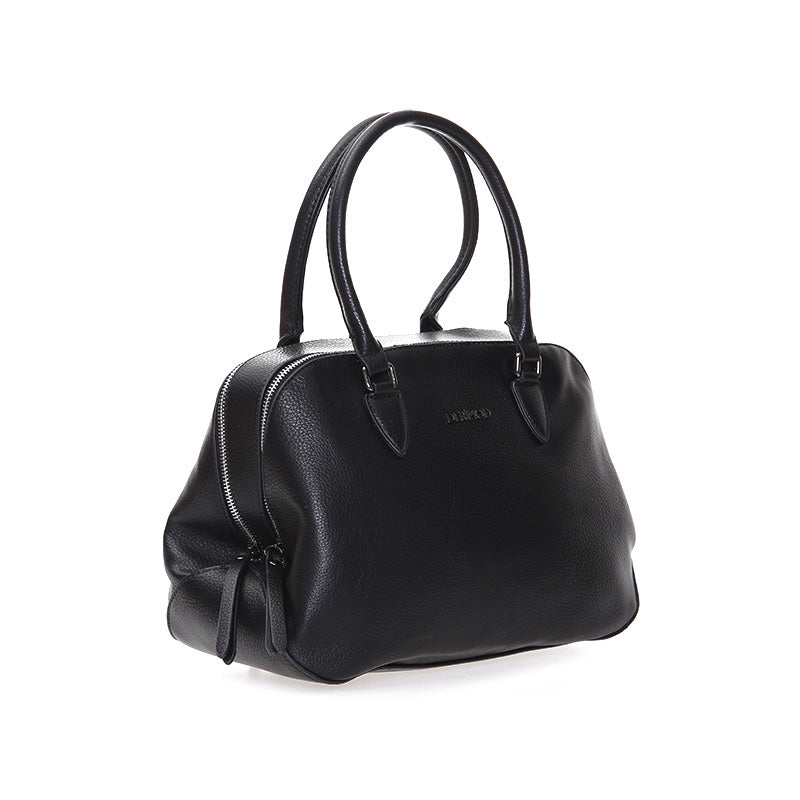 Women's Black Synthetic Leather Bag