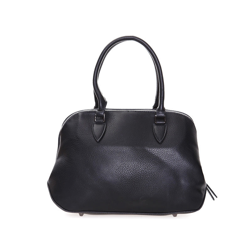 Women's Black Synthetic Leather Bag
