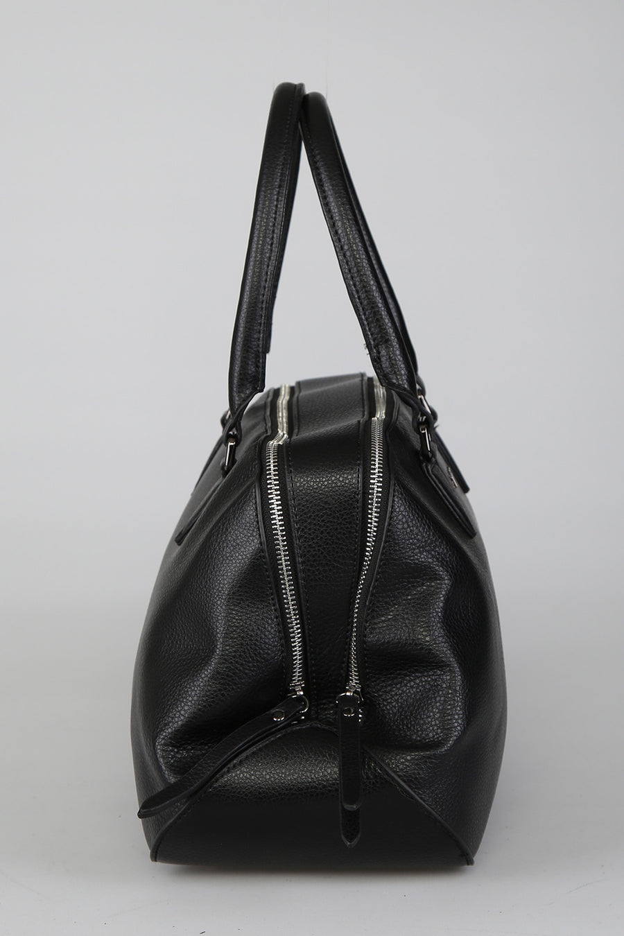 Women's Black Synthetic Leather Bag