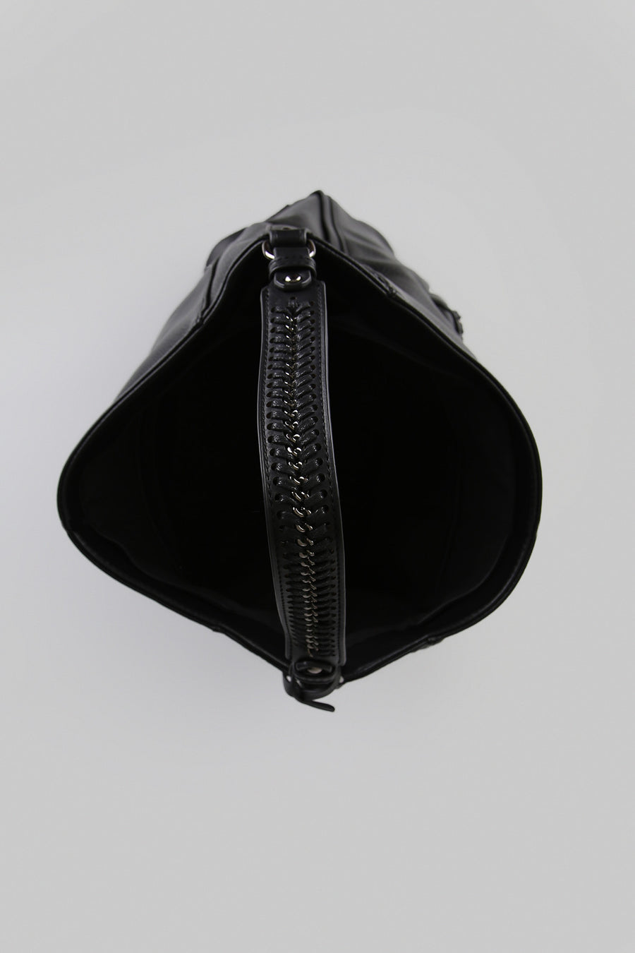 Women's Black Synthetic Leather Shoulder Bag