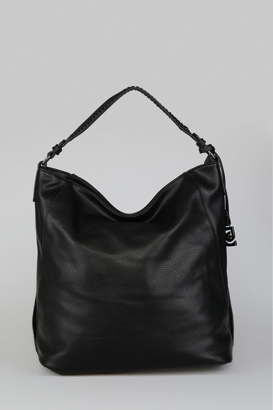 Women's Black Synthetic Leather Shoulder Bag