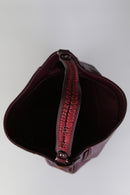 Women's Burgundy Synthetic Leather Shoulder Bag | Derimod