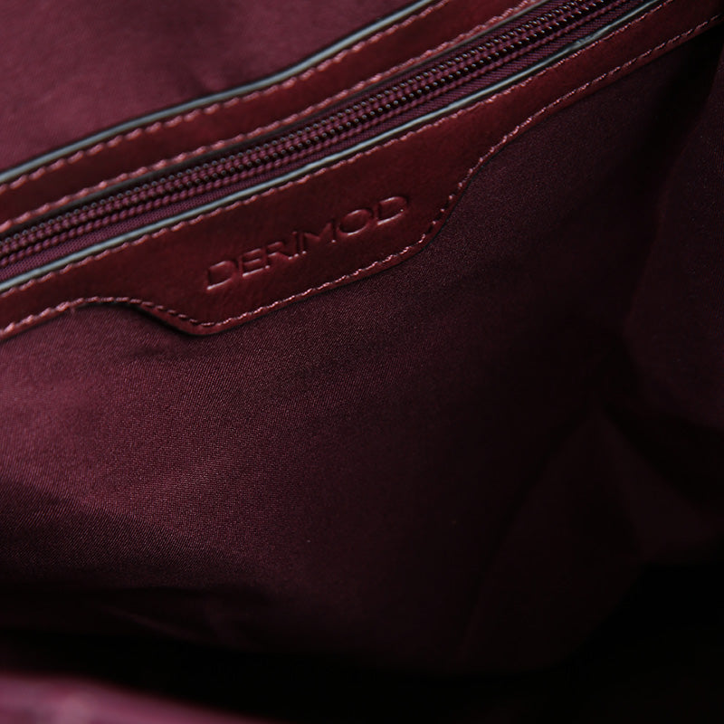 Women's Burgundy Synthetic Leather Shoulder Bag