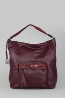 Women's Burgundy Synthetic Leather Shoulder Bag | Derimod