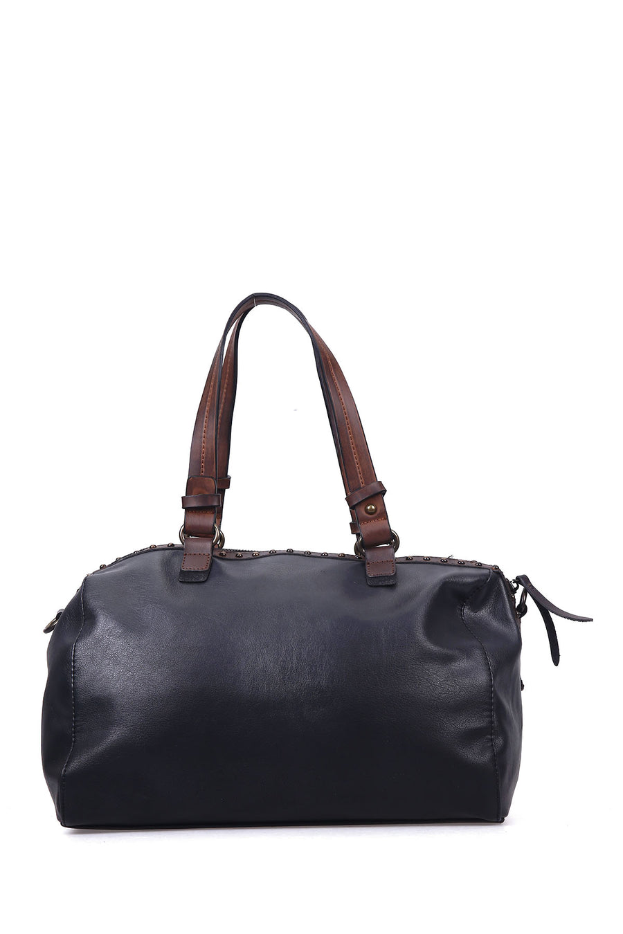 Women's Black Synthetic Leather Shoulder Bag