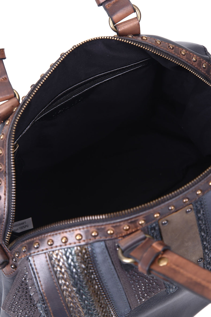 Women's Black Synthetic Leather Shoulder Bag