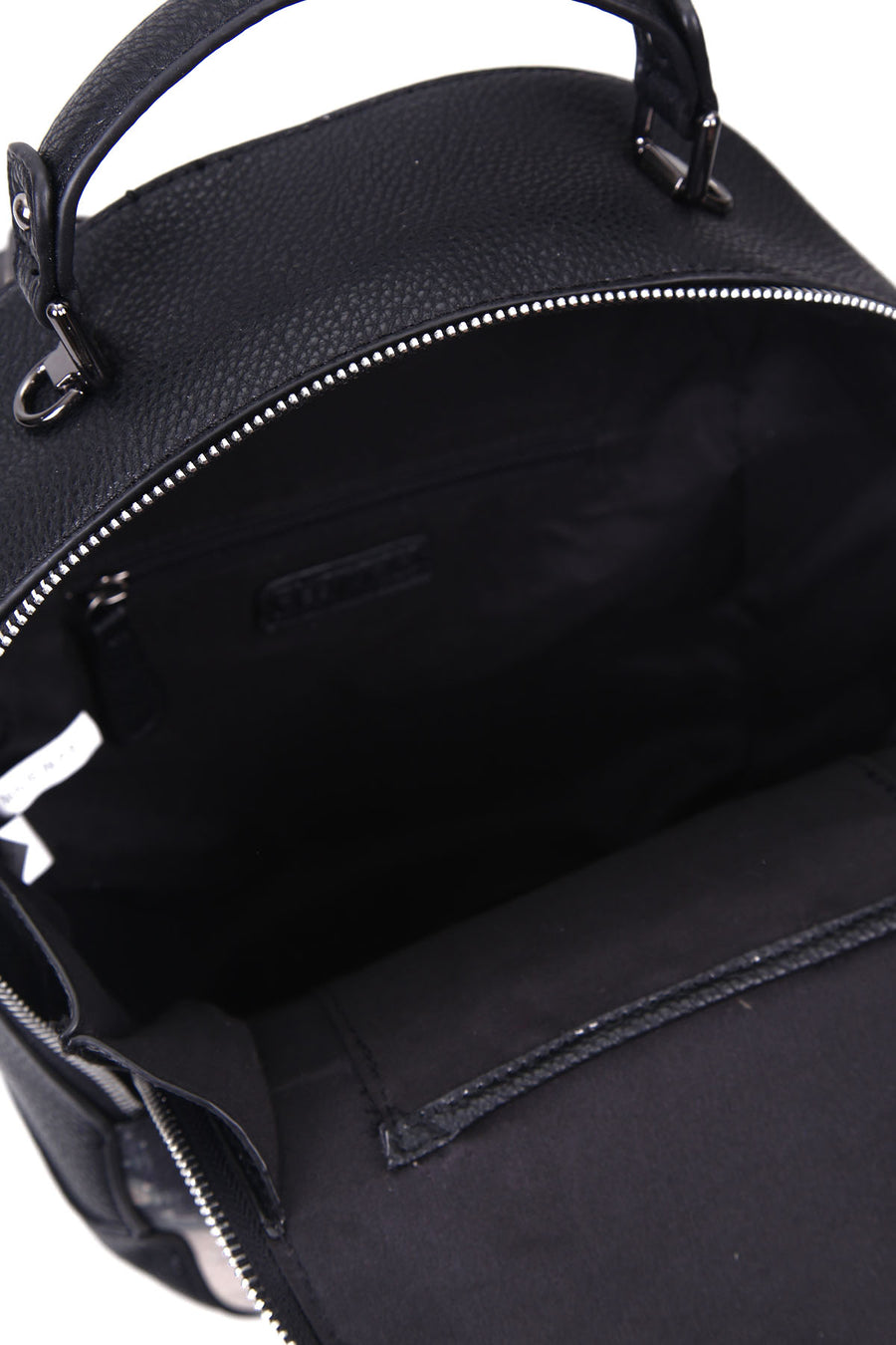 Women's Black Synthetic Leather Backpack