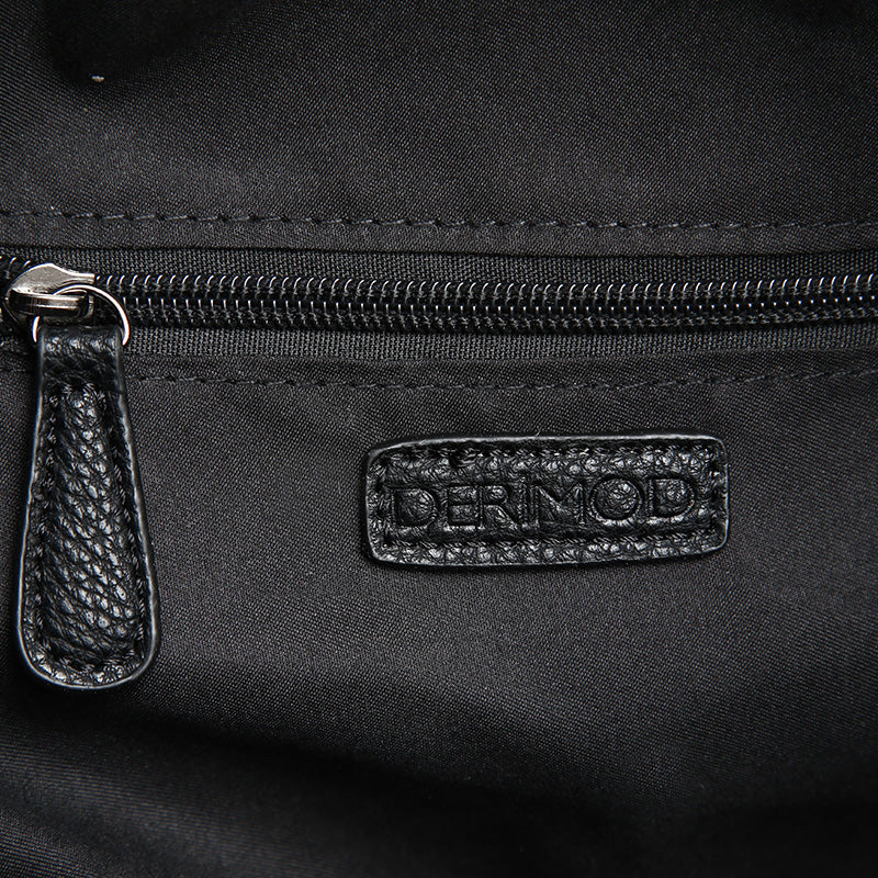 Women's Black Synthetic Leather Backpack