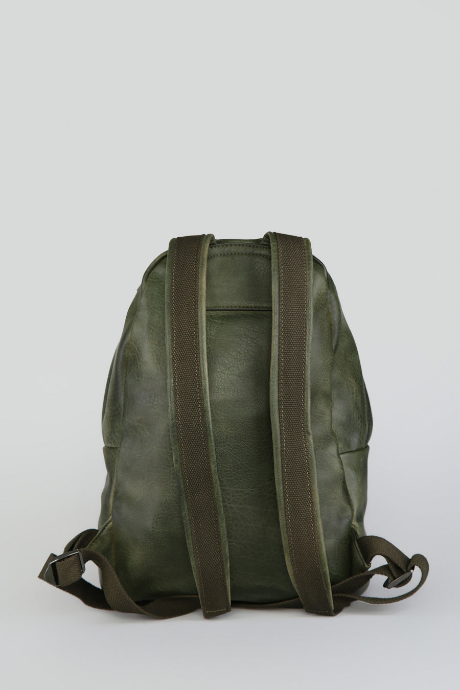Women's Green Synthetic Leather Backpack