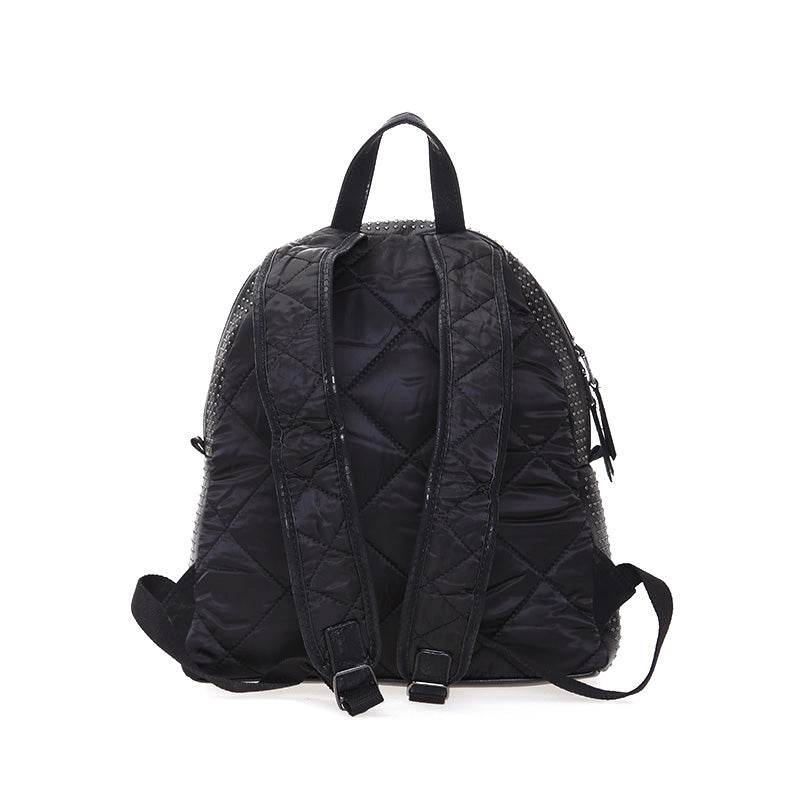Women's Black Synthetic Leather Backpack