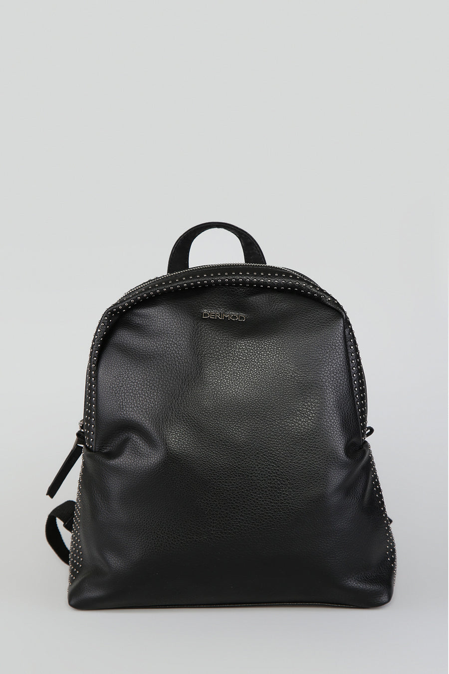 Women's Black Synthetic Leather Backpack